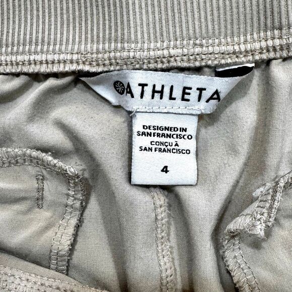 Athleta Brooklyn Mid Rise Ankle Pants. Beige. Size 4. - Picture 8 of 10